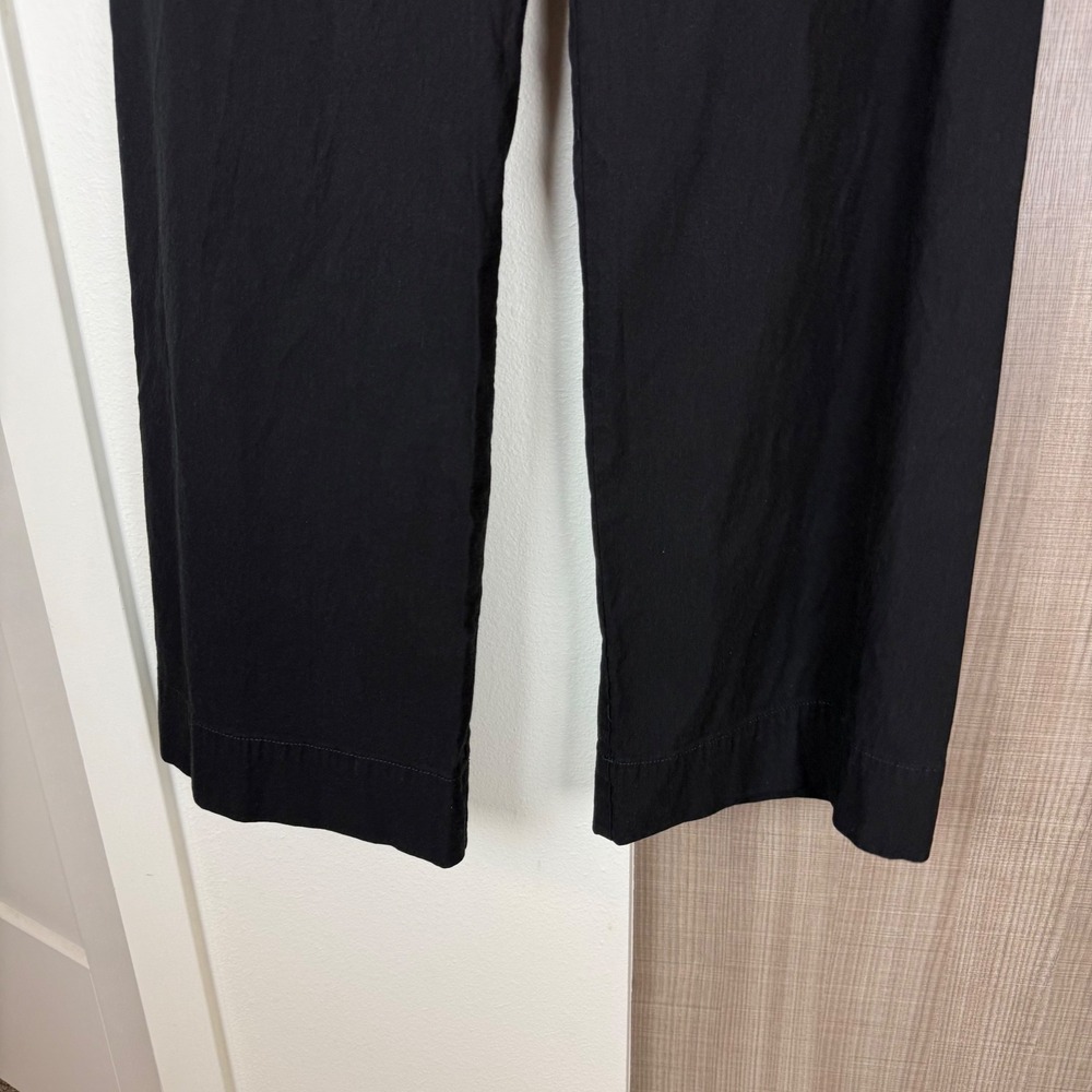 Maeve Anthropologie Black Colette Magic Fabric Crop Wide Leg Pants Linen Size 30 - Picture 6 of 11